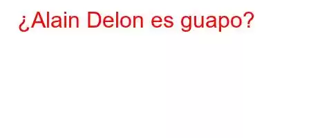 ¿Alain Delon es guapo?