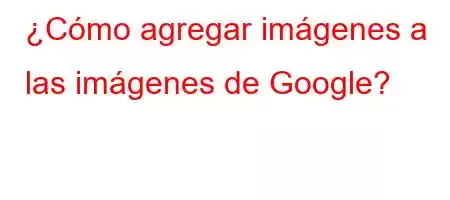 ¿Cómo agregar imágenes a las imágenes de Google?