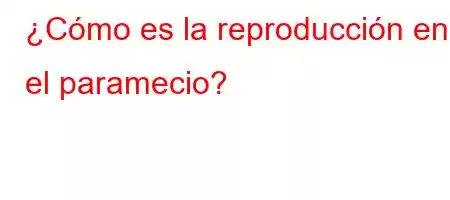 ¿Cómo es la reproducción en el paramecio?