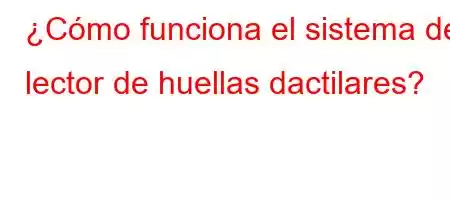 ¿Cómo funciona el sistema de lector de huellas dactilares