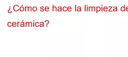 ¿Cómo se hace la limpieza de cerámica?