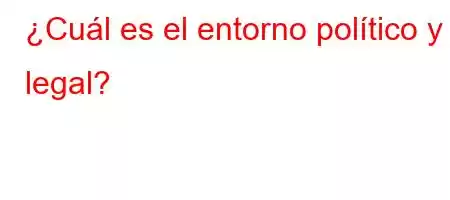 ¿Cuál es el entorno político y legal?