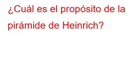 ¿Cuál es el propósito de la pirámide de Heinrich?