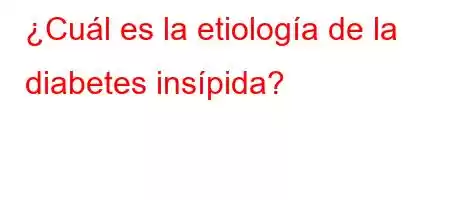 ¿Cuál es la etiología de la diabetes insípida?