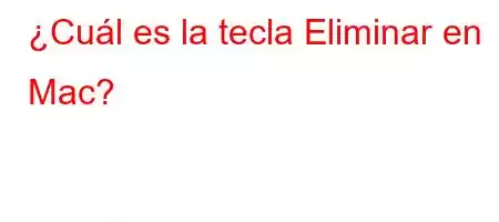 ¿Cuál es la tecla Eliminar en Mac