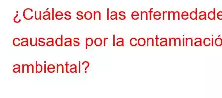 ¿Cuáles son las enfermedades causadas por la contaminación ambiental