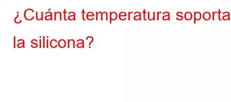 ¿Cuánta temperatura soporta la silicona