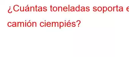 ¿Cuántas toneladas soporta el camión ciempiés?