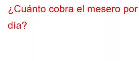 ¿Cuánto cobra el mesero por día?