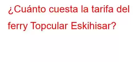 ¿Cuánto cuesta la tarifa del ferry Topcular Eskihisar?