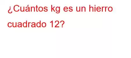 ¿Cuántos kg es un hierro cuadrado 12