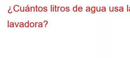 ¿Cuántos litros de agua usa la lavadora