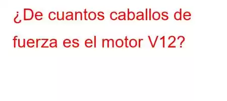 ¿De cuantos caballos de fuerza es el motor V12