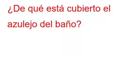 ¿De qué está cubierto el azulejo del baño?