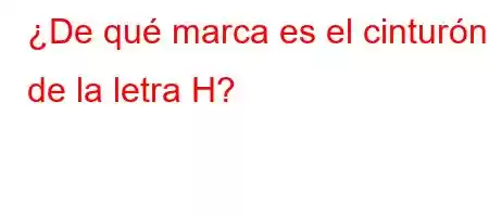 ¿De qué marca es el cinturón de la letra H?