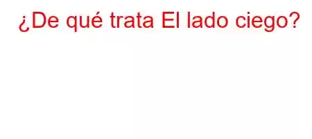 ¿De qué trata El lado ciego