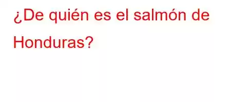 ¿De quién es el salmón de Honduras?