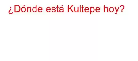 ¿Dónde está Kultepe hoy