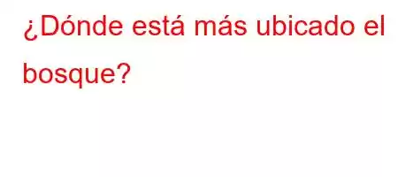 ¿Dónde está más ubicado el bosque?