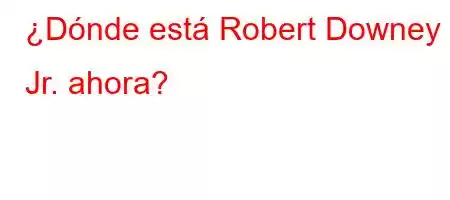 ¿Dónde está Robert Downey Jr. ahora