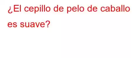 ¿El cepillo de pelo de caballo es suave?