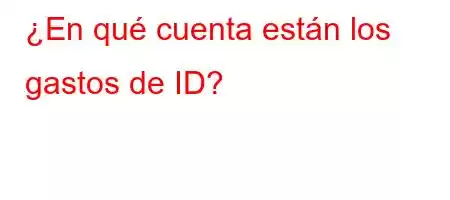 ¿En qué cuenta están los gastos de I+D