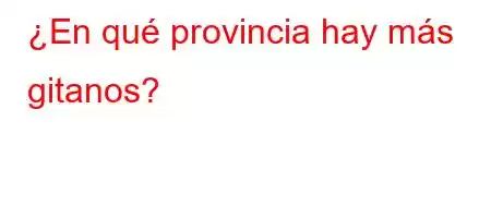 ¿En qué provincia hay más gitanos?