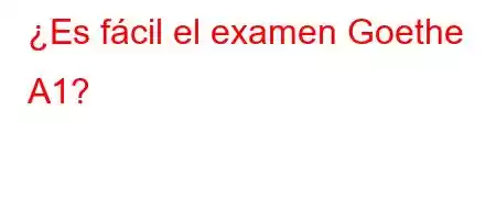 ¿Es fácil el examen Goethe A1?