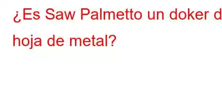 ¿Es Saw Palmetto un doker de hoja de metal?