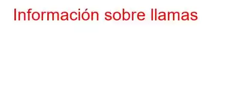 Información sobre llamas