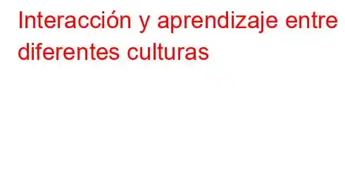 Interacción y aprendizaje entre diferentes culturas