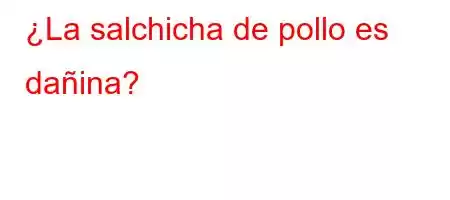 ¿La salchicha de pollo es dañina?