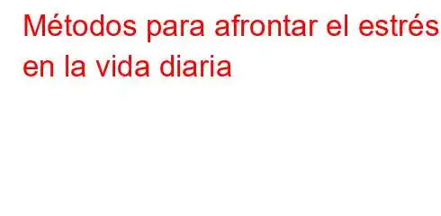 Métodos para afrontar el estrés en la vida diaria