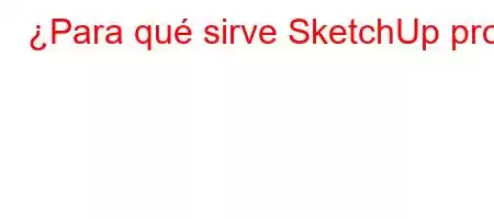 ¿Para qué sirve SketchUp pro?