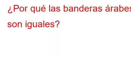 ¿Por qué las banderas árabes son iguales?