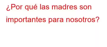 ¿Por qué las madres son importantes para nosotros?