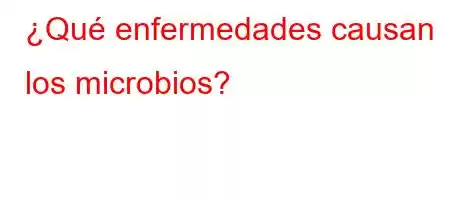 ¿Qué enfermedades causan los microbios?