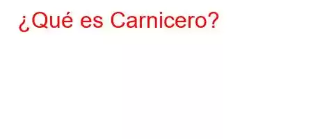 ¿Qué es Carnicero?