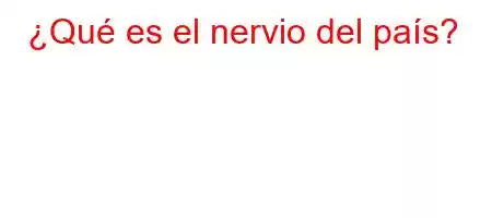 ¿Qué es el nervio del país