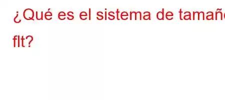 ¿Qué es el sistema de tamaño flt