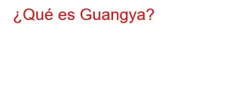 ¿Qué es Guangya