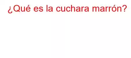 ¿Qué es la cuchara marrón?