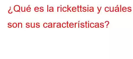 ¿Qué es la rickettsia y cuáles son sus características?