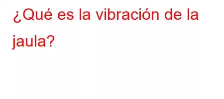 ¿Qué es la vibración de la jaula