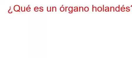 ¿Qué es un órgano holandés?