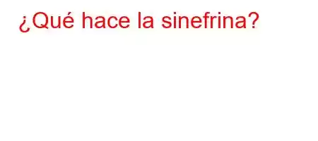 ¿Qué hace la sinefrina?