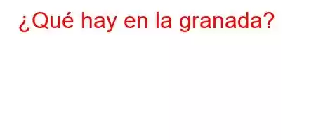 ¿Qué hay en la granada?