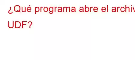 ¿Qué programa abre el archivo UDF