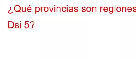 ¿Qué provincias son regiones Dsi 5?