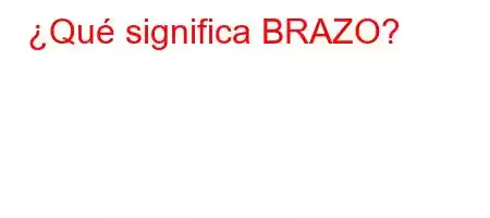 ¿Qué significa BRAZO?